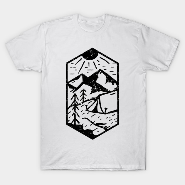 Retro Campground T-Shirt by VEKTORKITA